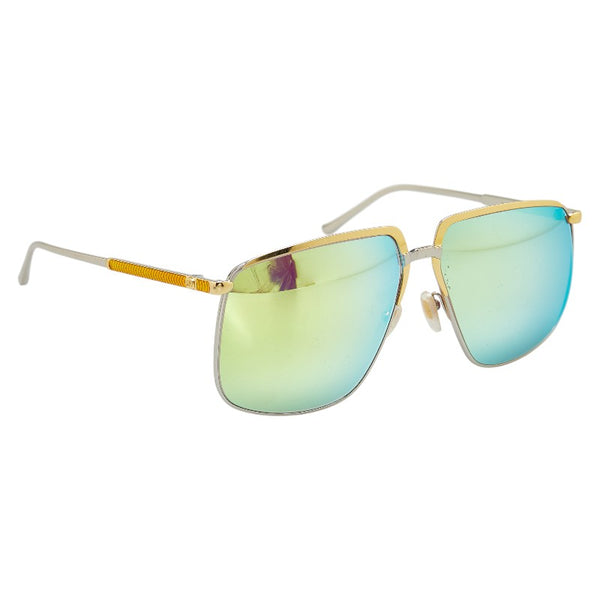 グッチ サングラス GG0365S グリーン ゴールド シルバー プラスチック レディース GUCCI 【中古】