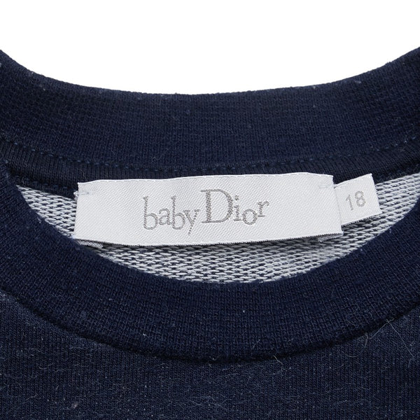 ディオール Tシャツ サイズ：18(80) ネイビー コットン ポリエステル ポリウレタン キッズ Dior 【中古】