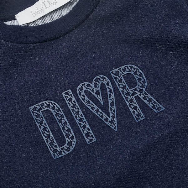 ディオール Tシャツ サイズ：18(80) ネイビー コットン ポリエステル ポリウレタン キッズ Dior 【中古】