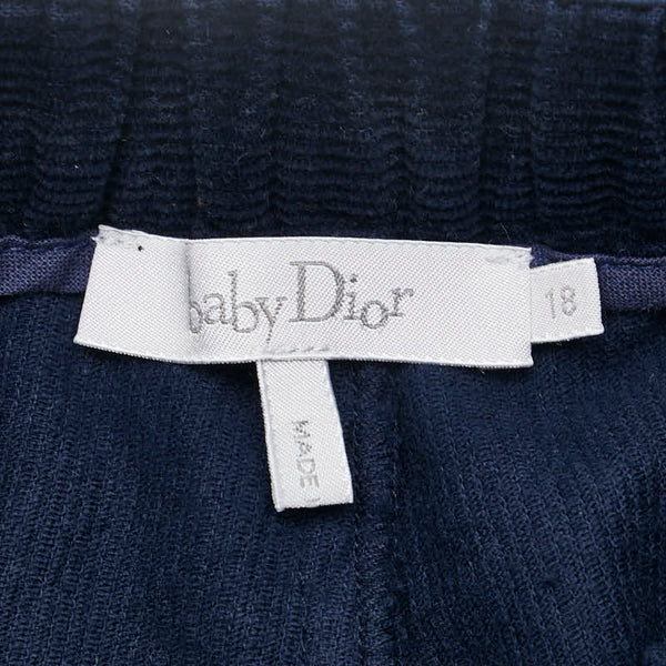 ディオール パンツ コーデュロイ サイズ：18 ネイビー コットン レディース Dior 【中古】