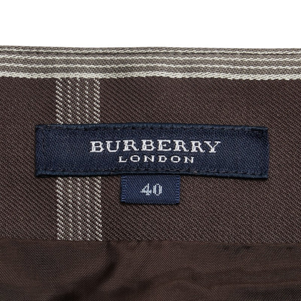 バーバリー チェック スカート サイズ：40 ブラウン マルチカラー ウール シルク レディース BURBERRY 【中古】