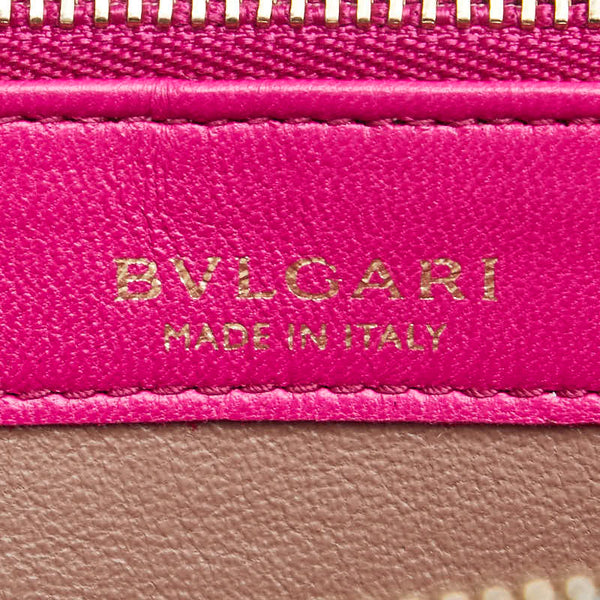 ブルガリ ブルガリブルガリ 長財布 L字ファスナー ホワイト レザー レディース BVLGARI 【中古】