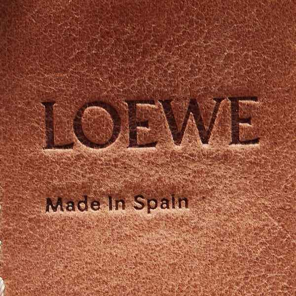 ロエベ アナグラム スラップ スモール ブレスレット ブラウン レザー レディース LOEWE 【中古】