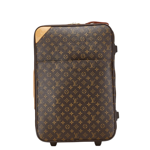 ルイ ヴィトン モノグラム ペガス55 キャリーバッグ スーツケース M23294 ブラウン PVC レザー レディース LOUIS VUITTON 【中古】