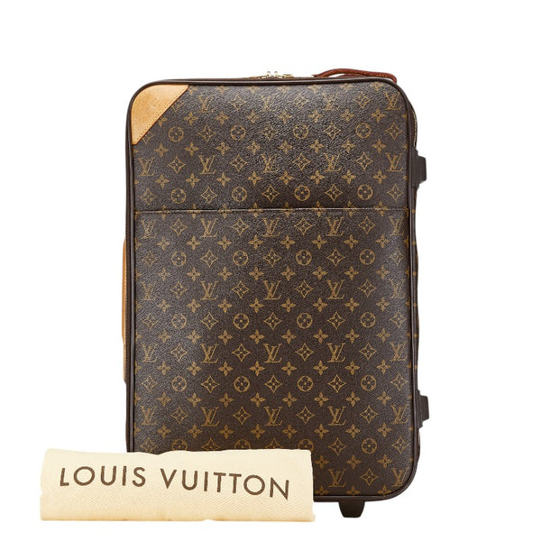 ルイ ヴィトン モノグラム ペガス55 キャリーバッグ スーツケース M23294 ブラウン PVC レザー レディース LOUIS VUITTON 【中古】