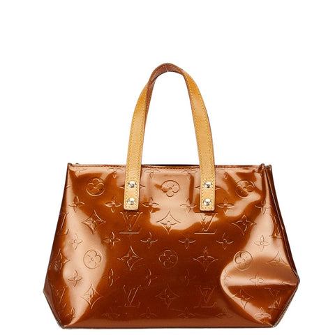 ルイ ヴィトン モノグラム ヴェルニ リードPM ハンドバッグ M91146 ブロンズ ブラウン パテントレザー レディース LOUIS VUITTON 【中古】