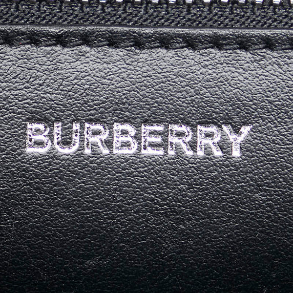 バーバリー ノバチェック クラッチバッグ セカンドバッグ ブラック レザー レディース BURBERRY 【中古】