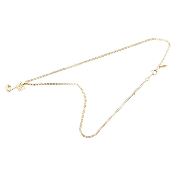 ジバンシー 音符 ト音記号 モチーフ ネックレス ゴールド メッキ レディース Givenchy 【中古】