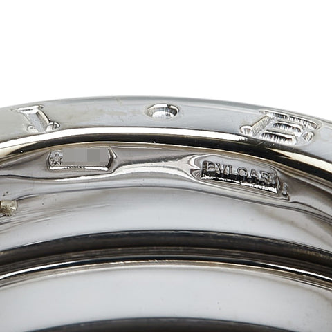 ブルガリ ビーゼロワンリング ラッカー リング 指輪 #51 K18WG ホワイトゴールド ブラックエナメル レディース BVLGARI 【中古】