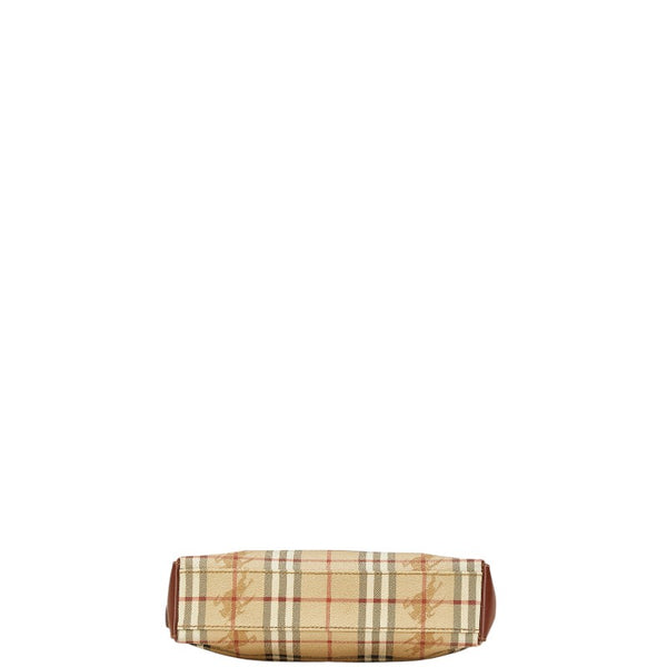 バーバリー ノバチェック シャドーホース ワンショルダーバッグ ハンドバッグ ベージュ ブラウン PVC レザー レディース BURBERRY 【中古】