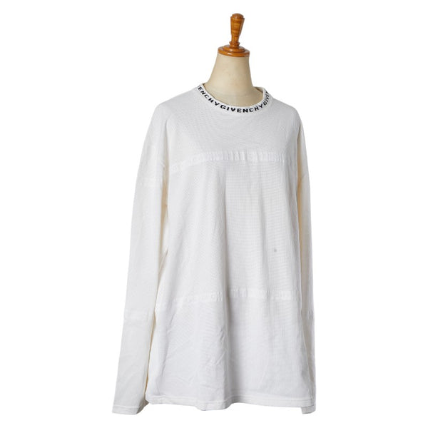 ジバンシー メッシュ 長袖Tシャツ カットソー ロンT サイズ：M ホワイト ナイロン メンズ Givenchy 【中古】