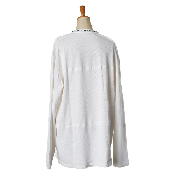 ジバンシー メッシュ 長袖Tシャツ カットソー ロンT サイズ：M ホワイト ナイロン メンズ Givenchy 【中古】