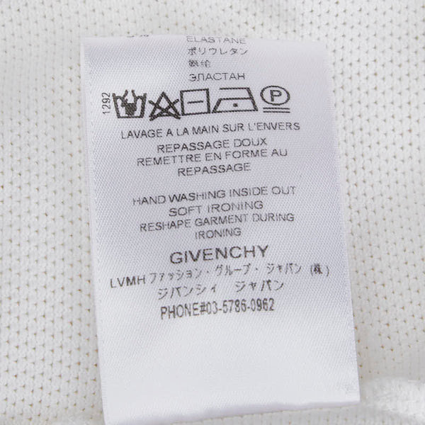 ジバンシー メッシュ 長袖Tシャツ カットソー ロンT サイズ：M ホワイト ナイロン メンズ Givenchy 【中古】