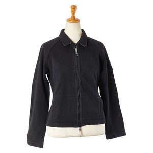 バーバリー ノバチェック ジップアップブルゾン サイズ：S ブラック コットン レディース BURBERRY 【中古】