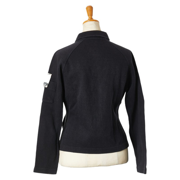バーバリー ノバチェック ジップアップブルゾン サイズ：S ブラック コットン レディース BURBERRY 【中古】