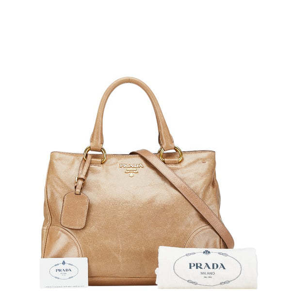 プラダ ハンドバッグ ショルダーバッグ 2WAY BN2323 ベージュ レザー レディース PRADA 【中古】
