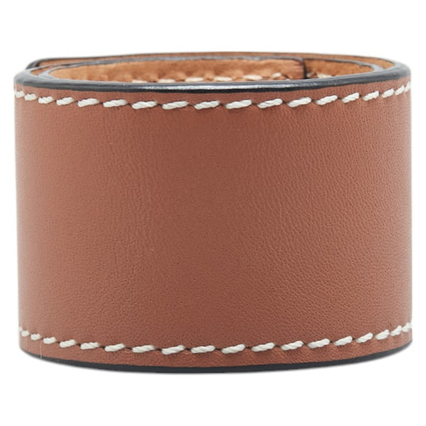 ロエベ アナグラム スモールスラップ ブレスレット タン ブラウン レザー レディース LOEWE 【中古】