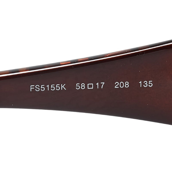 フェンディ ズッカ サングラス FS5155K ブラウン プラスチック レディース FENDI 【中古】