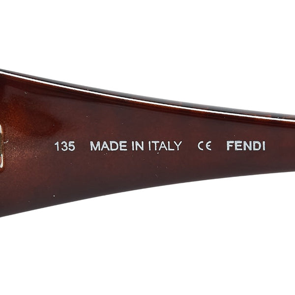フェンディ ズッカ サングラス FS5155K ブラウン プラスチック レディース FENDI 【中古】