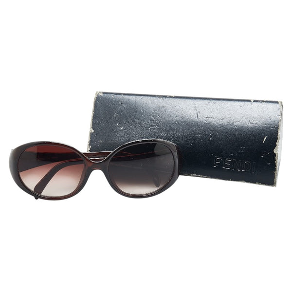 フェンディ ズッカ サングラス FS5155K ブラウン プラスチック レディース FENDI 【中古】