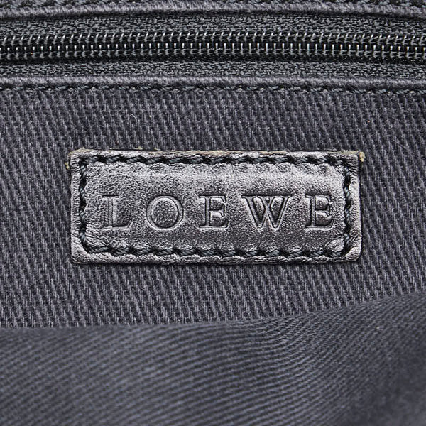 ロエベ アナグラム トートバッグ ハンドバッグ ベージュ キャンバス レザー レディース LOEWE 【中古】