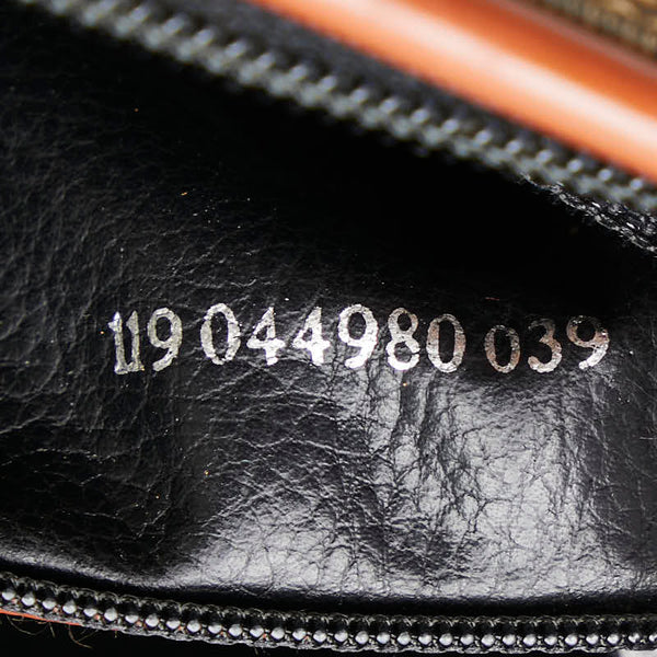フェンディ ぺカン ハンドバッグ カーキ ブラウン PVC レザー レディース FENDI 【中古】