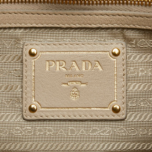 プラダ ハンドバッグ ショルダーバッグ 2WAY ベージュ レザー レディース PRADA 【中古】
