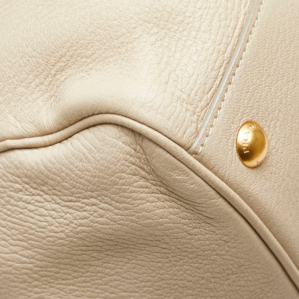 プラダ ハンドバッグ ショルダーバッグ 2WAY ベージュ レザー レディース PRADA 【中古】