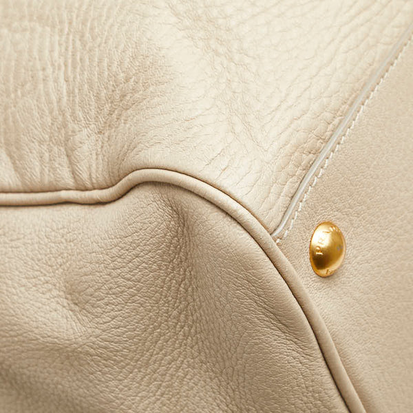 プラダ ハンドバッグ ショルダーバッグ 2WAY ベージュ レザー レディース PRADA 【中古】