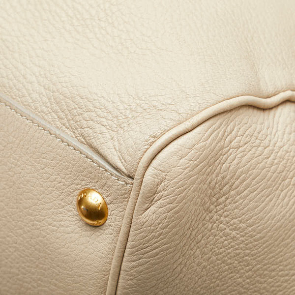 プラダ ハンドバッグ ショルダーバッグ 2WAY ベージュ レザー レディース PRADA 【中古】