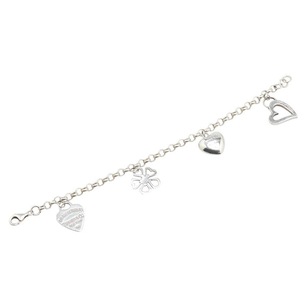 ティファニー 4チャーム リターン トゥ ティファニー ブレスレット SV925 シルバー レディース TIFFANY&Co. 【中古】