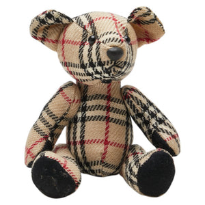 バーバリー ノバチェック テディベア ぬいぐるみ ベージュ ウール レディース BURBERRY 【中古】