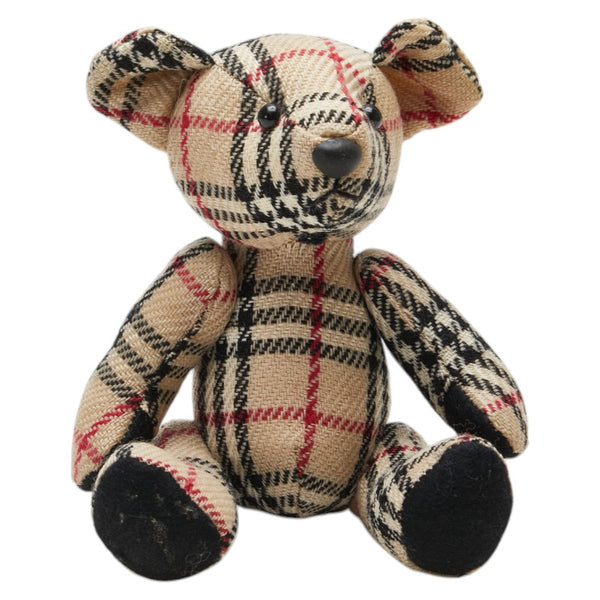 バーバリー ノバチェック テディベア ぬいぐるみ ベージュ ウール レディース BURBERRY 【中古】