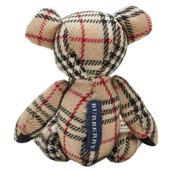 バーバリー ノバチェック テディベア ぬいぐるみ ベージュ ウール レディース BURBERRY 【中古】