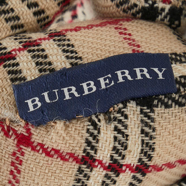バーバリー ノバチェック テディベア ぬいぐるみ ベージュ ウール レディース BURBERRY 【中古】