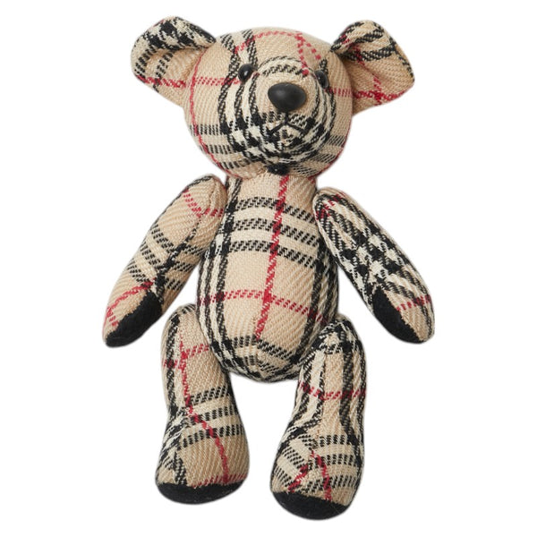 バーバリー ノバチェック テディベア ぬいぐるみ ベージュ ウール レディース BURBERRY 【中古】