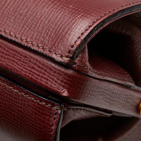 バーバリー ノバチェック ハンドバッグ ドクターズバッグ ビジネスバッグ ブリーフケース ワインレッド レザー レディース BURBERRY 【中古】