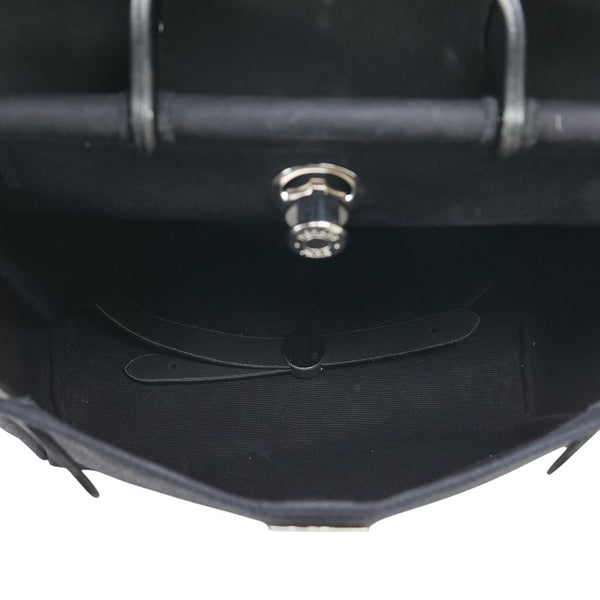 エルメス エールバッグ アドPM リュック バックパック ブラック トワルオフィシエ レザー レディース HERMES 【中古】