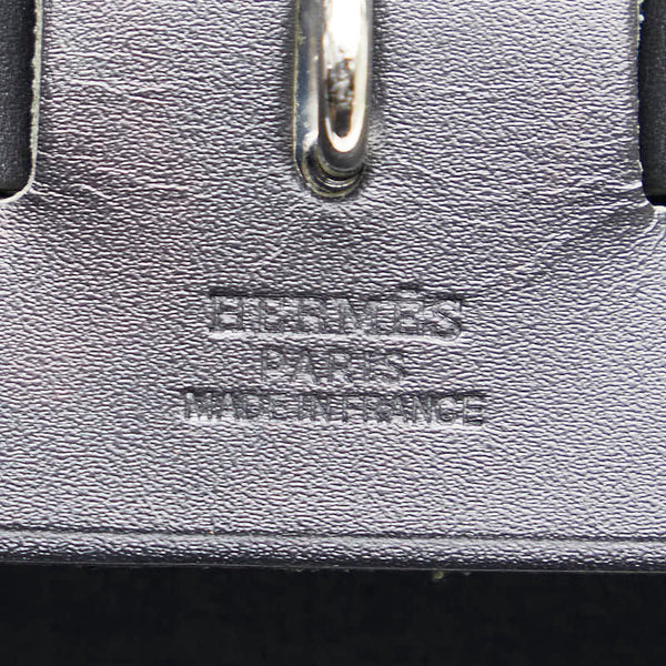 エルメス エールバッグ アドPM リュック バックパック ブラック トワルオフィシエ レザー レディース HERMES 【中古】