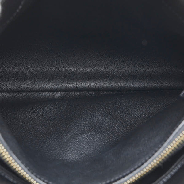 セリーヌ マカダム ハンドバッグ ブラック PVC レザー レディース CELINE 【中古】
