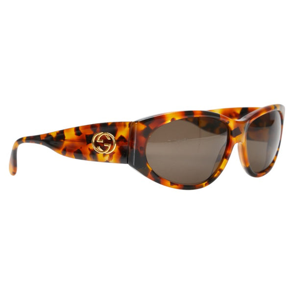 グッチ インターロッキングG サングラス GG2151 ブラウン プラスチック レディース GUCCI 【中古】