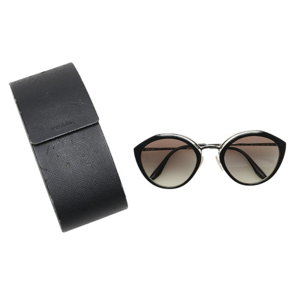 プラダ サングラス SPR 18U ブラック ホワイト プラスチック レディース PRADA 【中古】