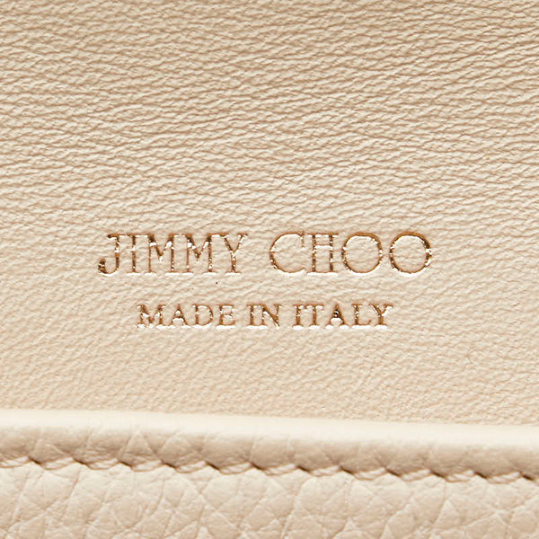 ジミーチュウ ロゴ 長財布 ベージュ レザー レディース JIMMY CHOO 【中古】