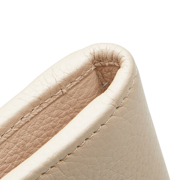 ジミーチュウ ロゴ 長財布 ベージュ レザー レディース JIMMY CHOO 【中古】
