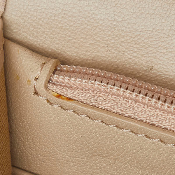 ジミーチュウ ロゴ 長財布 ベージュ レザー レディース JIMMY CHOO 【中古】