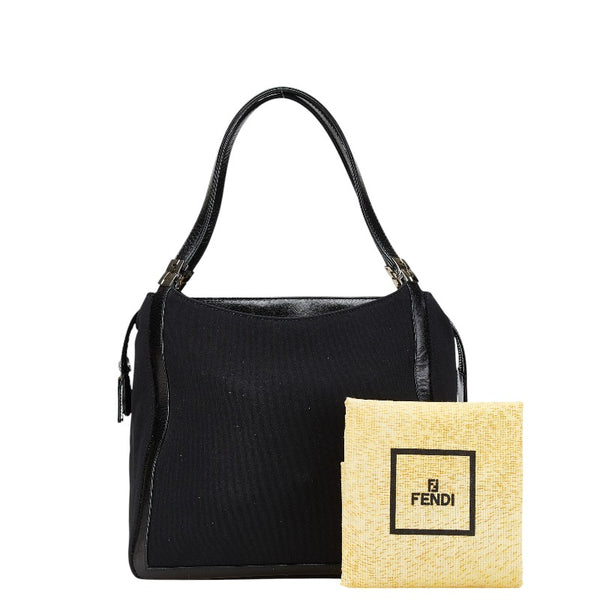 フェンディ トートバッグ ハンドバッグ ブラック ナイロン レザー レディース FENDI 【中古】