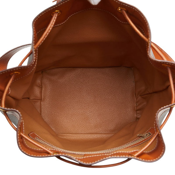 セリーヌ マカダム 斜め掛け ショルダーバッグ 巾着 ブラウン PVC レザー レディース CELINE 【中古】
