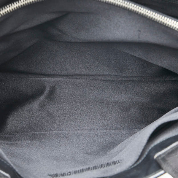 プラダ ロゴ ハンドバッグ トートバッグ ブラック レザー レディース PRADA 【中古】