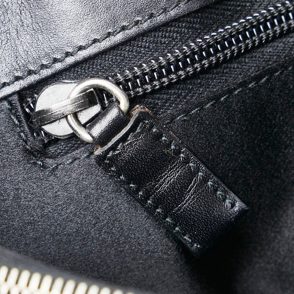 プラダ ロゴ ハンドバッグ トートバッグ ブラック レザー レディース PRADA 【中古】