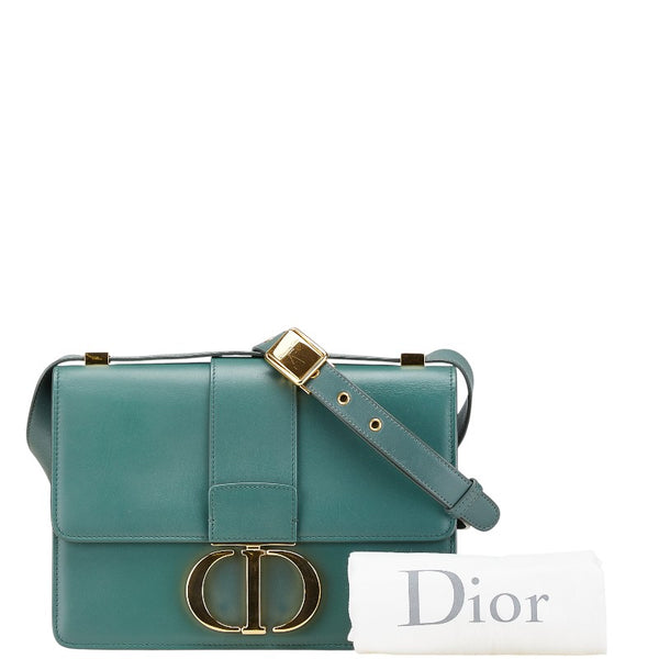ディオール 30 モンテーニュ 斜め掛け ショルダーバッグ グリーン カーフ レザー レディース Dior 【中古】